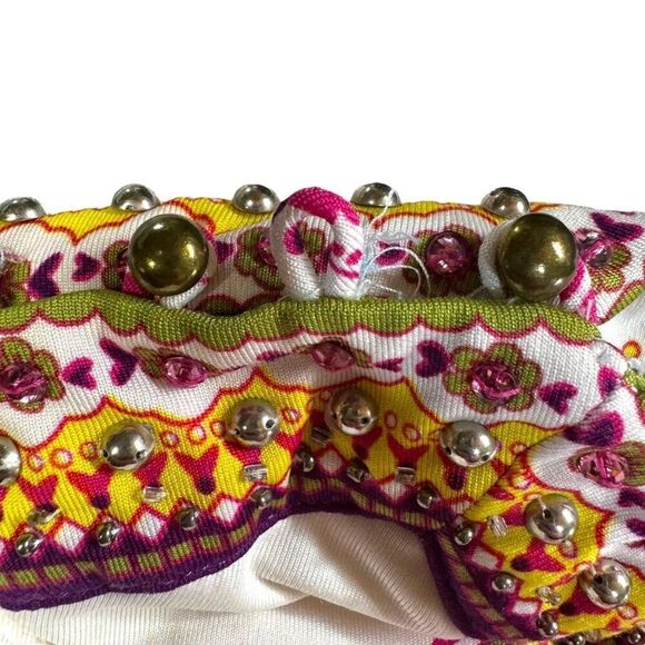 Dressbarn Womens Paisley Dress Scoop Neckline Sleeveless & Belt Size 6 Whimsical - Picture 5 of 5